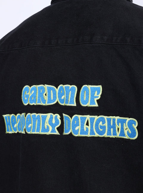 Sabbatical Garden of Heavenly Delights Denim Shirt Black