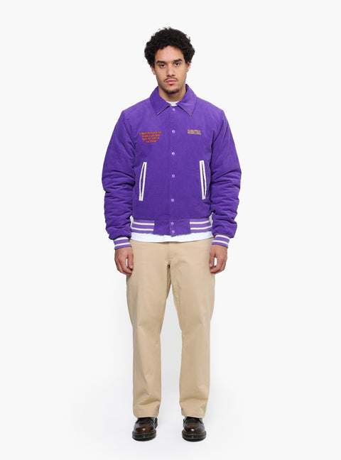 Sabbatical Free Information Varsity Jacket Purple Rain