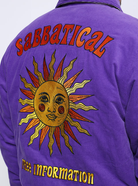 Sabbatical Free Information Varsity Jacket Purple Rain