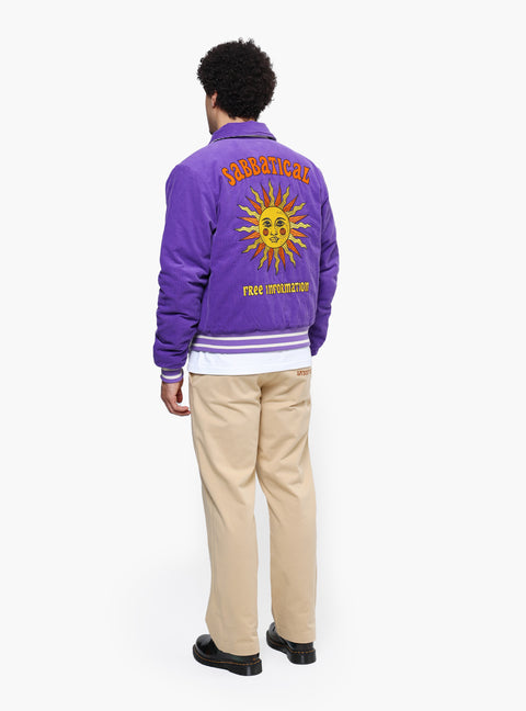 Sabbatical Free Information Varsity Jacket Purple Rain