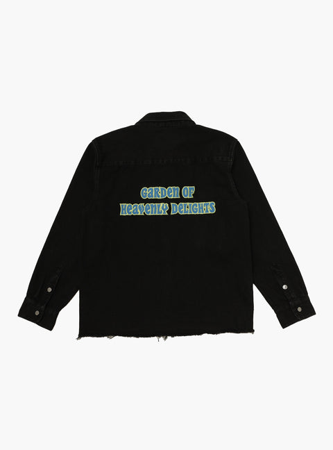 Sabbatical Garden of Heavenly Delights Denim Shirt Black