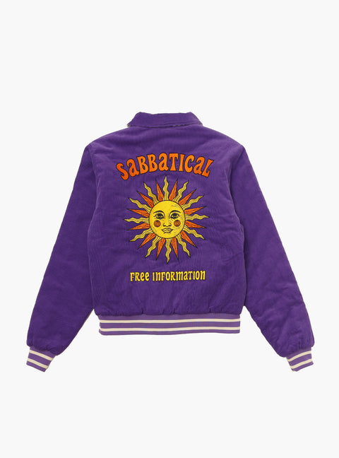 Sabbatical Free Information Varsity Jacket Purple Rain