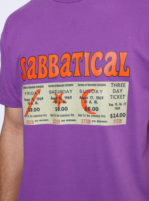 Sabbatical Three Day Ticket T-Shirt Purple Rain