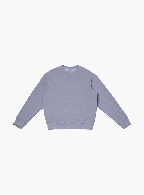 Sabbatical Script Logo Crewneck Heather Grey White