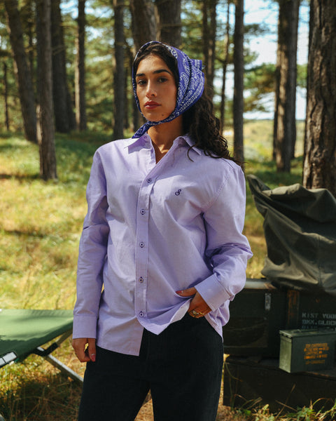 Sabbatical Violet Script Shirt Violet Drive