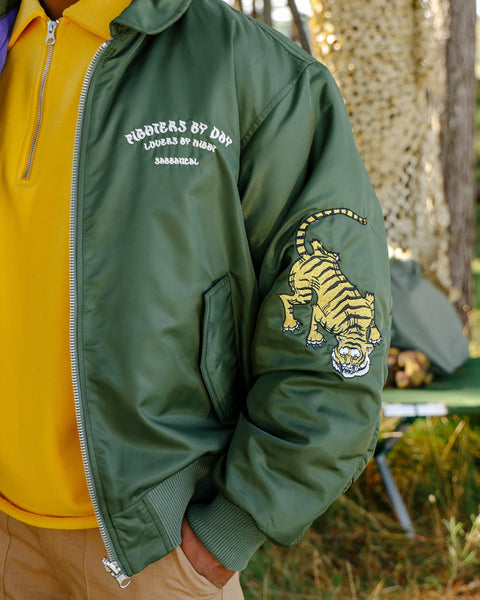 Sabbatical Fighters & Lovers Bomber Jacket Army Green