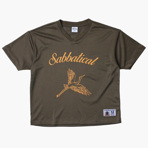 Sabbatical Crane Mesh Jersey Army Green