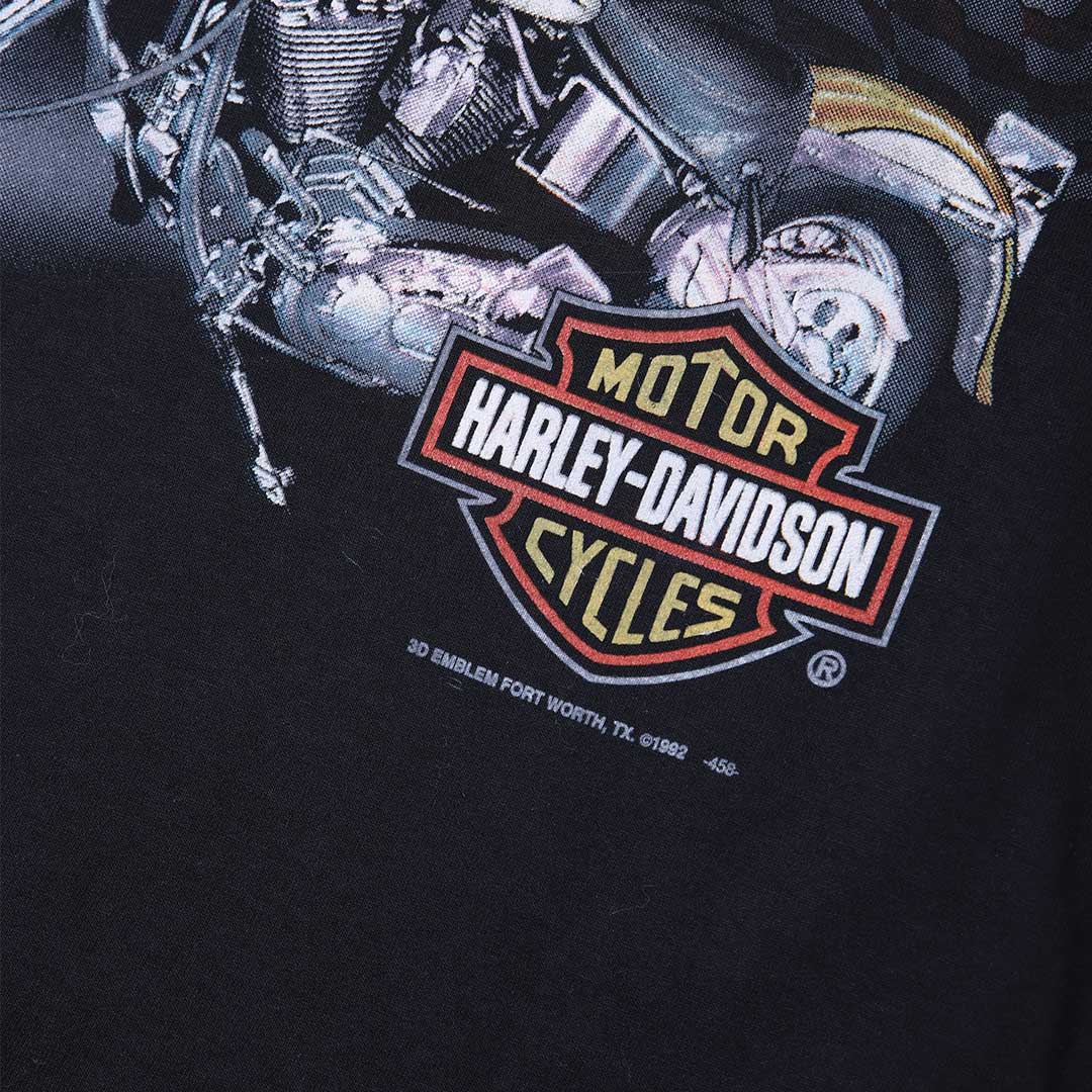 Vintage 1992 Harley-Davidson 3D Emblem 'American Born And Bread' T-Shi –  Sabbatical Vintage