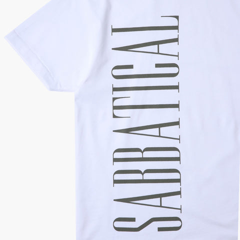 Sabbatical Logo T-Shirt White Army Green