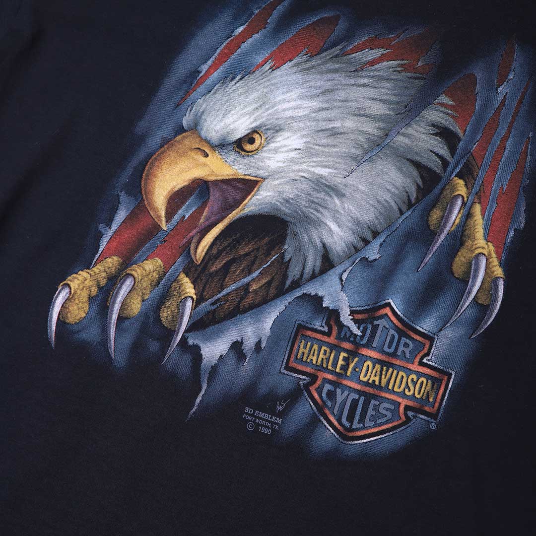 Vintage 1990 Harley-Davidson 3D Emblem Eagle T-Shirt – Sabbatical