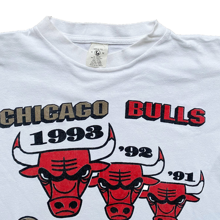 Chicago Bulls 3-Peat NBA World Champs 90's Vintage Graphic Trench USA –  thefuzzyfelt