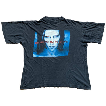 Vintage 1998 Marilyn Manson 'God Is In The TV' T-Shirt