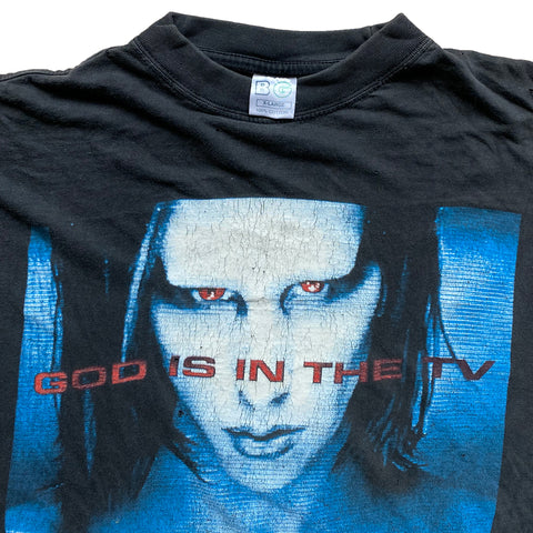 Vintage 1998 Marilyn Manson 'God Is In The TV' T-Shirt