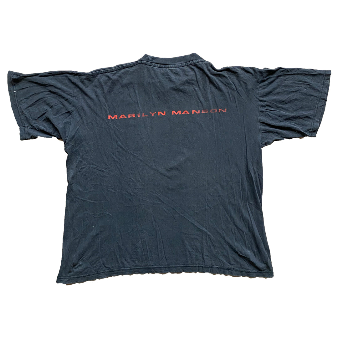 Vintage 1998 Marilyn Manson 'God Is In The TV' T-Shirt Vintage 1998 Marilyn Manson 'God Is In The TV' T-Shirt