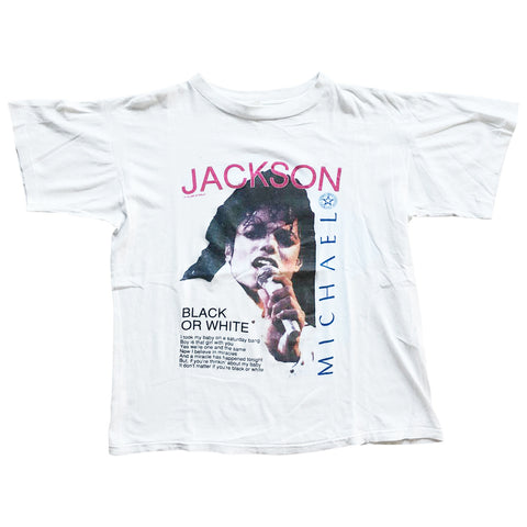 Vintage 90s Michael Jackson 'Black Or White' T-Shirt
