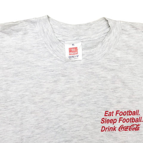 Vintage 1998 Eat Football, Sleep Football, Drink Coca-Cola T-Shirt