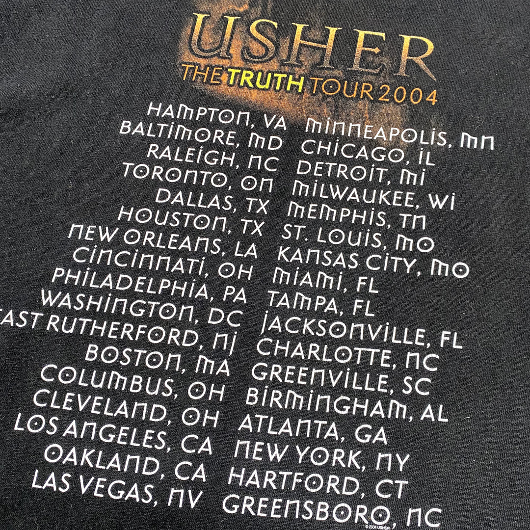 2004年　00s　Usher The Truth Tour TeeサイズXL Usher and Kanye West The Truth Tour 2004 Concert T-Shirt