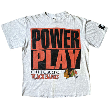 Vintage 90s Chicago Blackhawks 'Power Play' T-Shirt