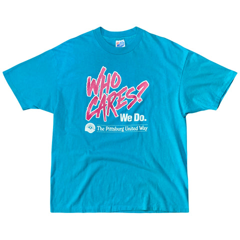 Vintage 90s The Pittsburg United Way 'Who Cares' T-Shirt