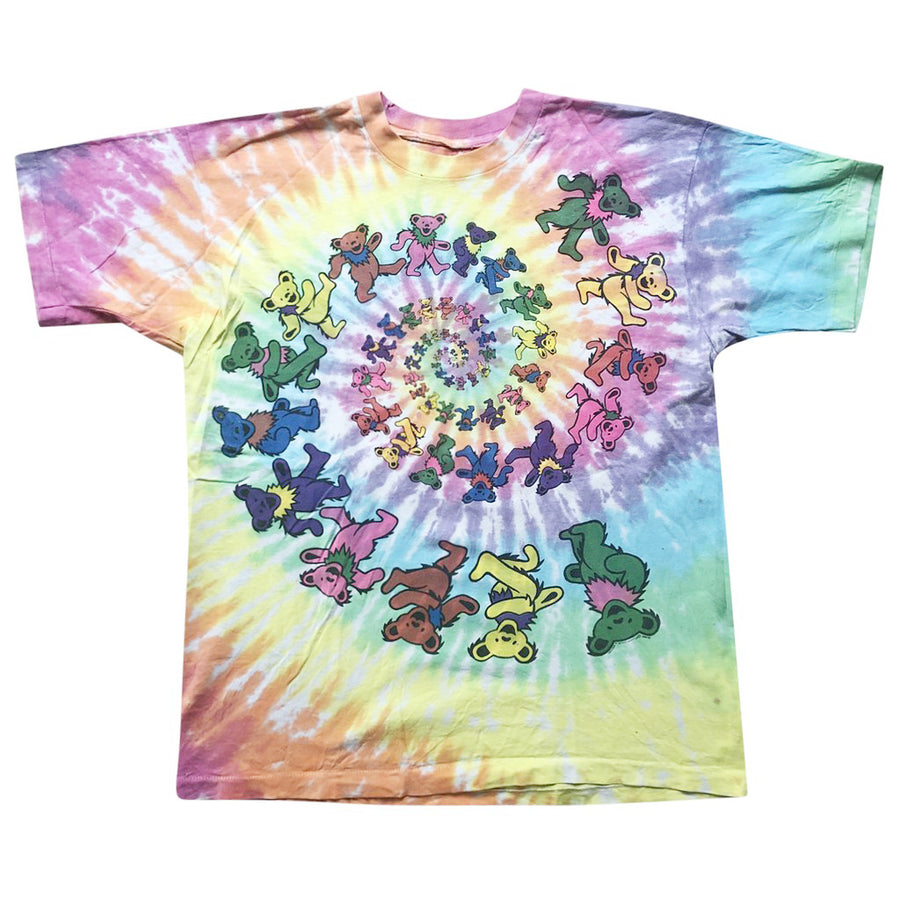 Vintage 1989 Grateful Dead Dancing Bears Spiral Shirt Size L 