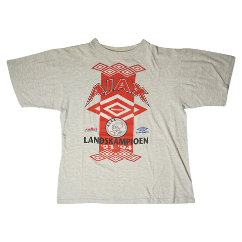 Vintage 1994 Ajax 'Landskampioen 1993-1994' T-Shirt