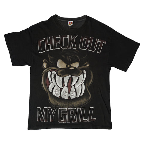 Vintage 90s Tazmanian Devil 'Check Out My Grill' T-Shirt