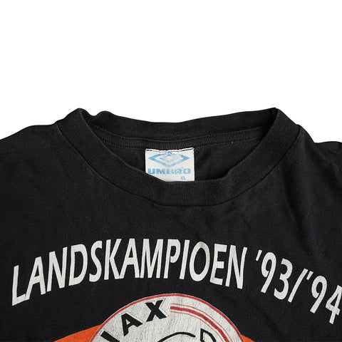 Vintage 1994 Ajax 'Landskampioen '93/'94' T-Shirt