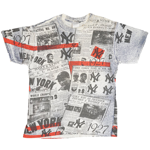 Vintage 90s New York Yankees 'Front Pages' T-Shirt