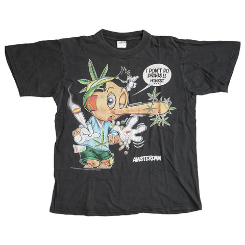 Vintage 90s Pinokkio 'I Don't Do Drugs Honest' T-Shirt