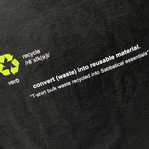Sabbatical Recycle Program T-Shirt Black