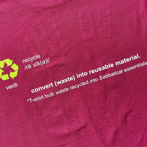 Sabbatical Recycle Program T-Shirt Magenta