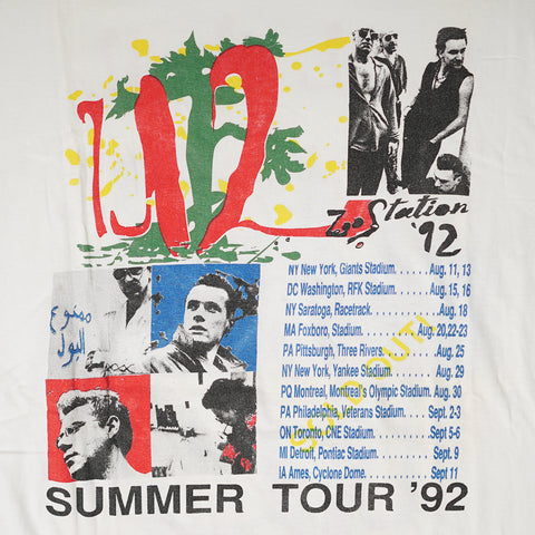 Vintage 1992 U2 'Zoo Station Summer Tour' T-Shirt
